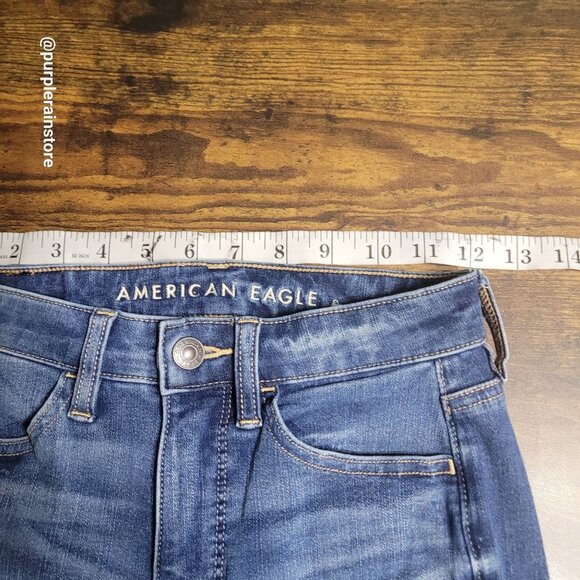 American Eagle Jeans 00 Dream Jegging Tummy Control Super Hi Rise Stretch Denim - Picture 9 of 14
